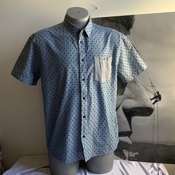 Blue WESC Starry Shirt XL - Picture 2 of 8